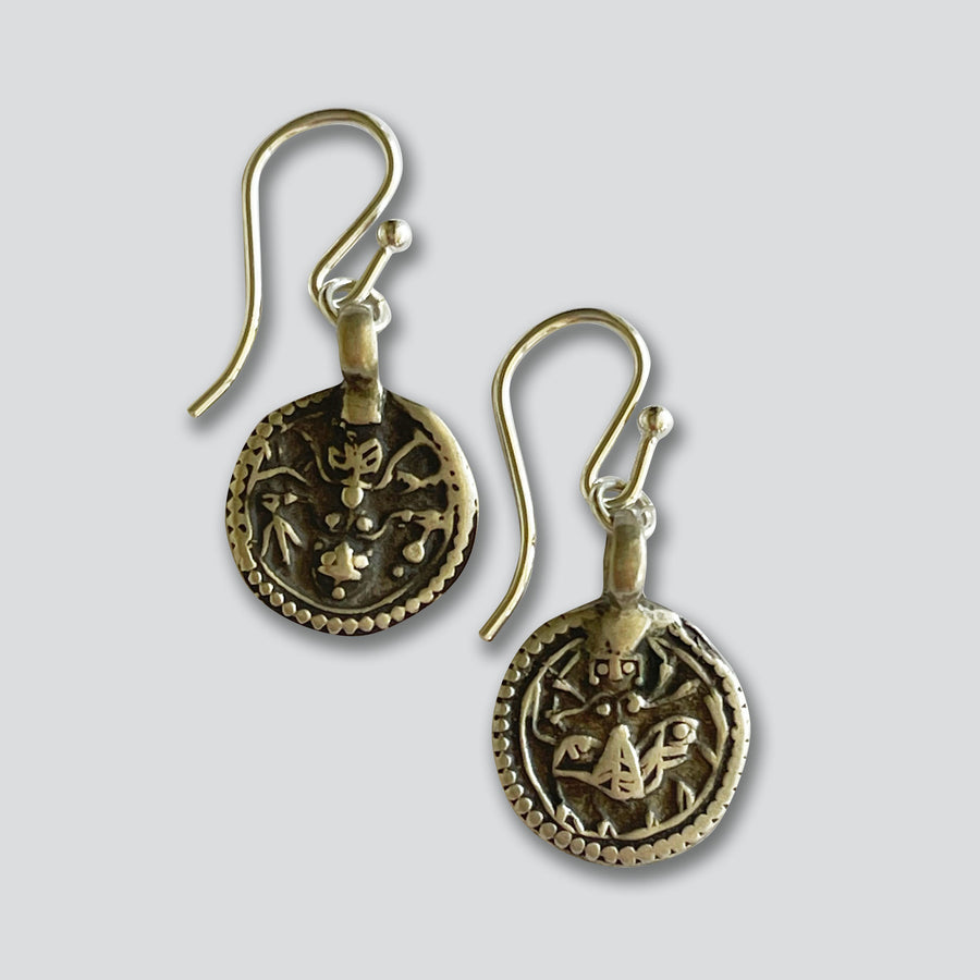 vintage coin silver earrings